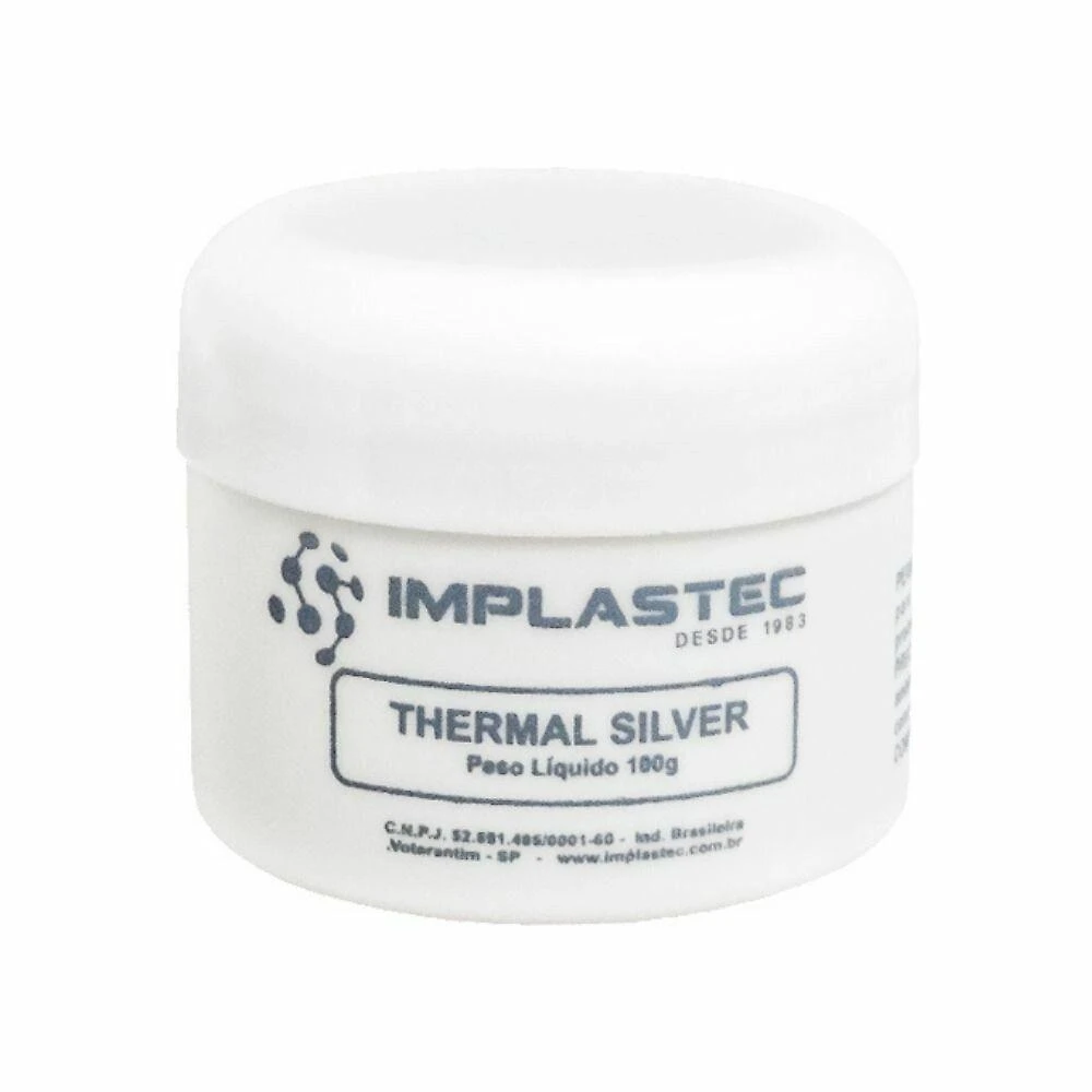 Pasta Térmica Thermal Silver 1,2 W-mK Cinza Implastec 100g