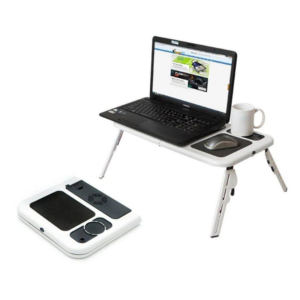 Mesa Notebook Com 2 Coolers Usb Dobrável Cama Sofa E-table Tmt