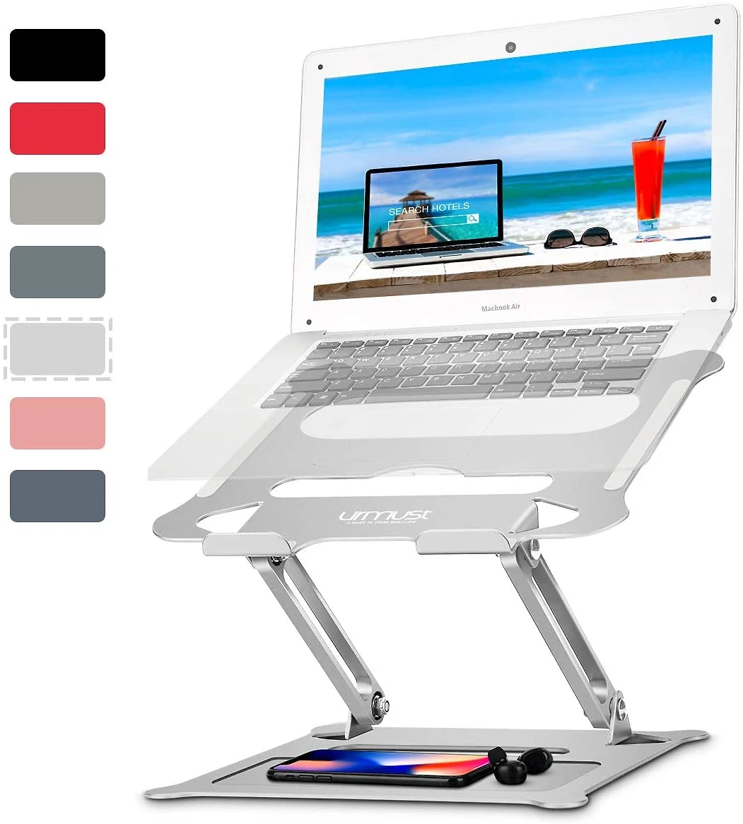 Suporte Ergonômico Laptop Urmust Ajustável Até 40Cm Prata
