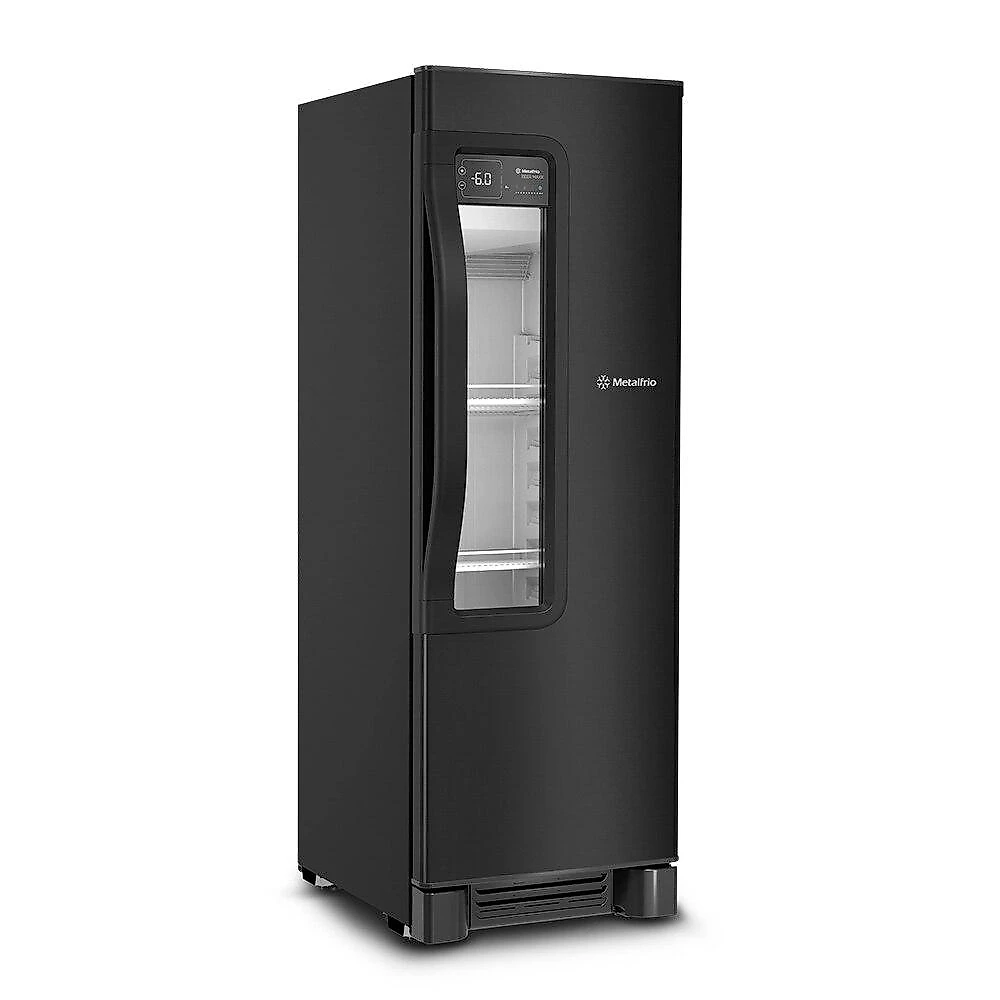 Cervejeira Vertical Metalfrio 264 Litros Beer Max Glass Viewer Preto Ônix VN25TP 110V