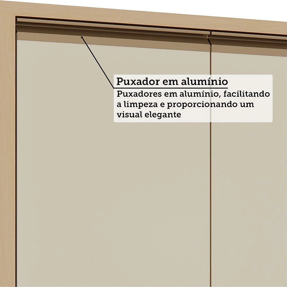 Balcão de Cozinha Brise 2 Portas 1 Prateleira MDP 15mm TAMANHO 80CM Off White