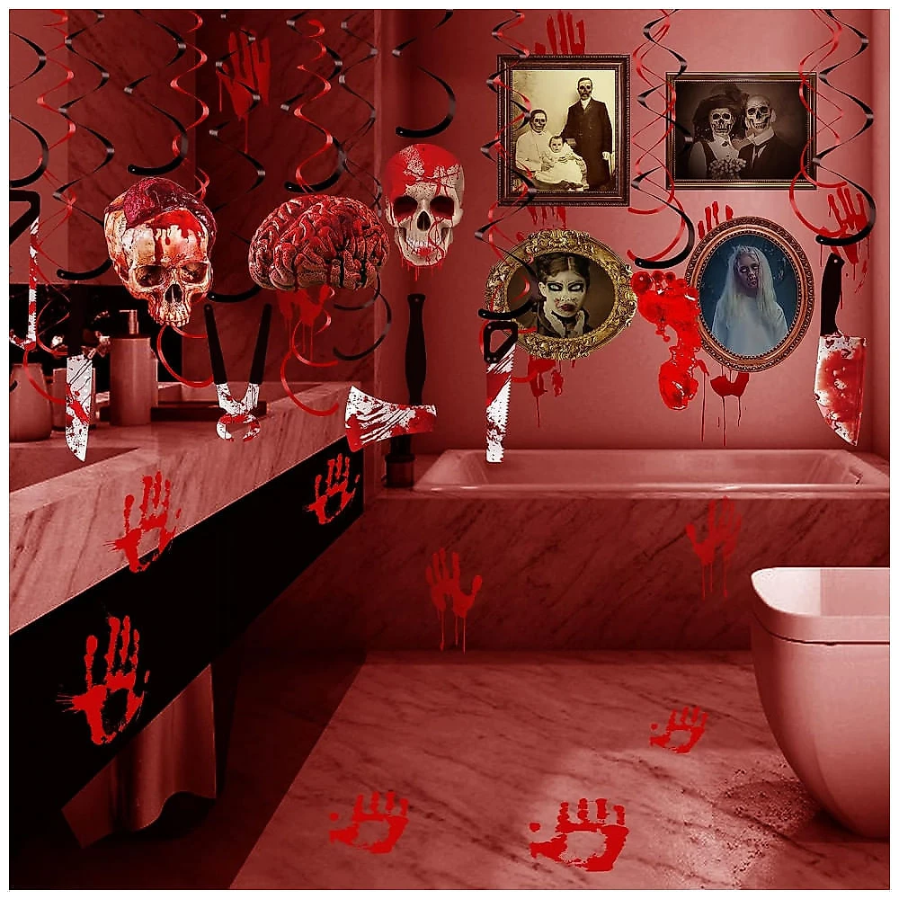 Kit Quadros Assustadores 3D com Movimento de Rosto para Decoração de Halloween, 12 UN