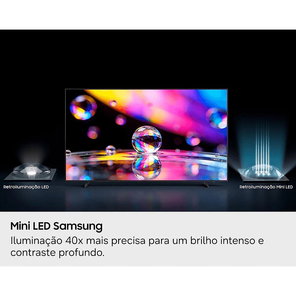 Smart TV Samsung 55 Polegadas Vision AI Mini LED 4K UN55M75HAGXZD 001532602217 - Preto - Bivolt