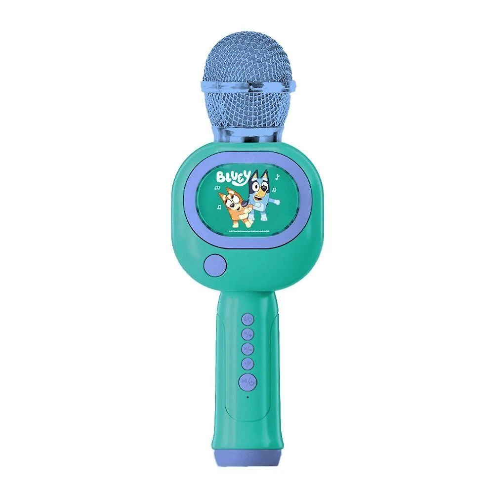 Microfone Musical Bluey Infantil com Função Karaokê Bluetooth Bateria Recarregável Candide