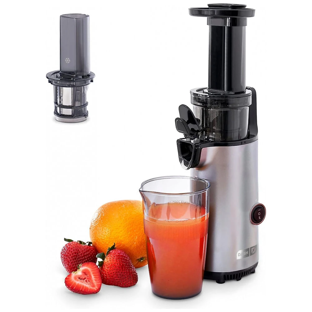 Centrifuga de Frutas com Copo Medidor e Livro de Receitas, 110V 130W, DASH, Cinza
