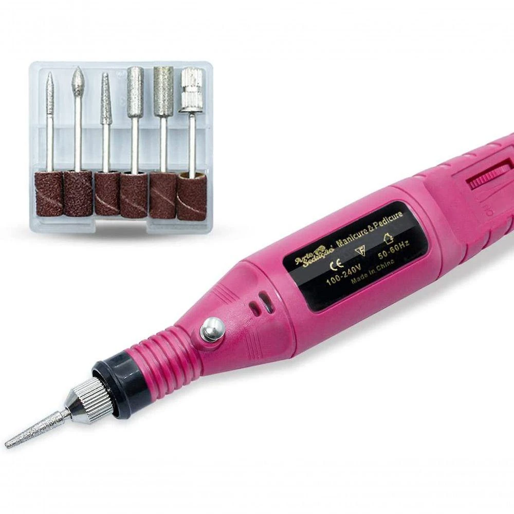 Lixadeira Unha Lixa Elétrica Profissional Bloco Motor Bivolt 5 Brocas