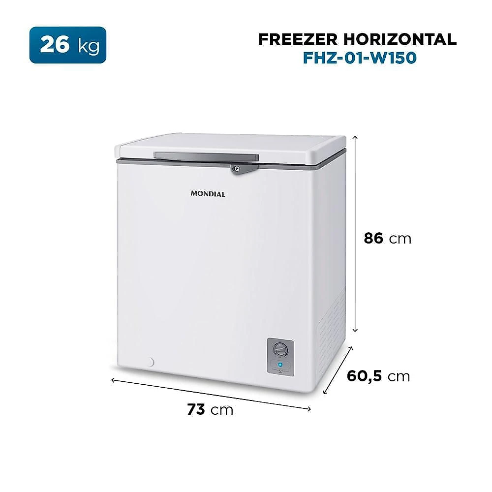 Freezer Horizontal 150L Mondial FHZ01W150 Branco 127V 127V