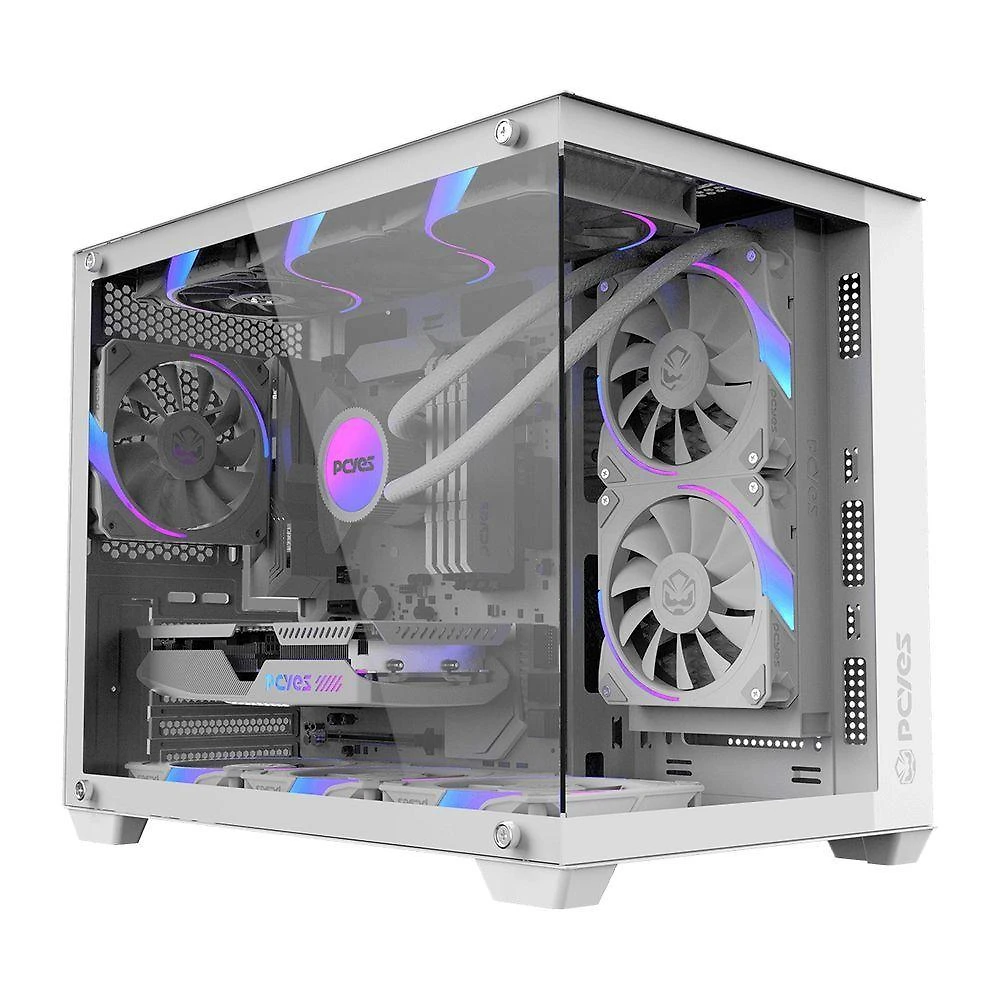 Gabinete Gamer Forcefield V2 White Ghost Mid-tower Mini ITX Micro ATX Branco Pcyes