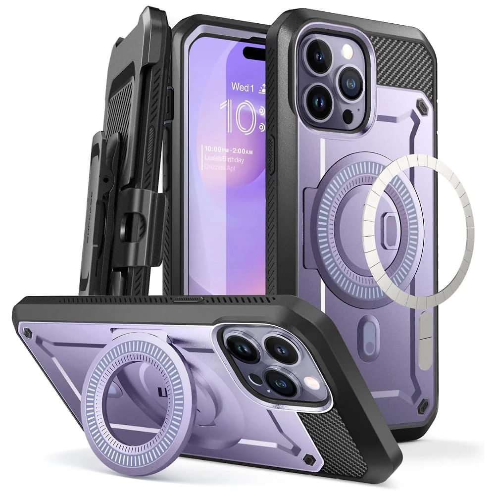 Capa para Iphone 14 Pro Max de Alta Resistencia com Clipe de Cinto Coldre Suporte, SUPCASE, Roxo