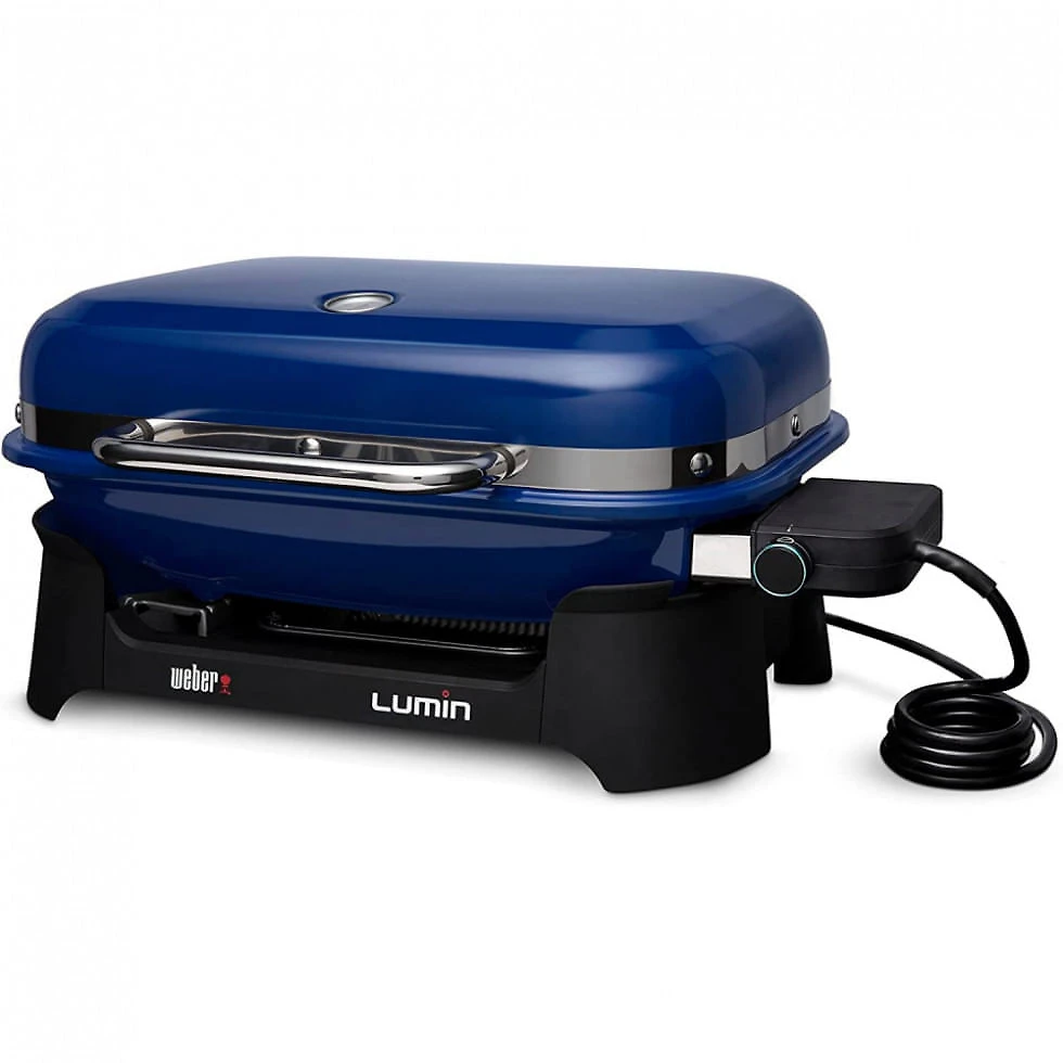 Churrasqueira Grill Elétrica para até 4 Pessoas, 110V, Weber, Azul Escuro