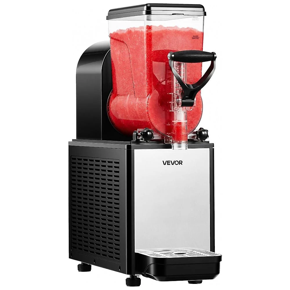 Máquina de Slush Raspadinha VEVOR 6L Frozen Drink Commercial Auto Limpeza Preto 110V
