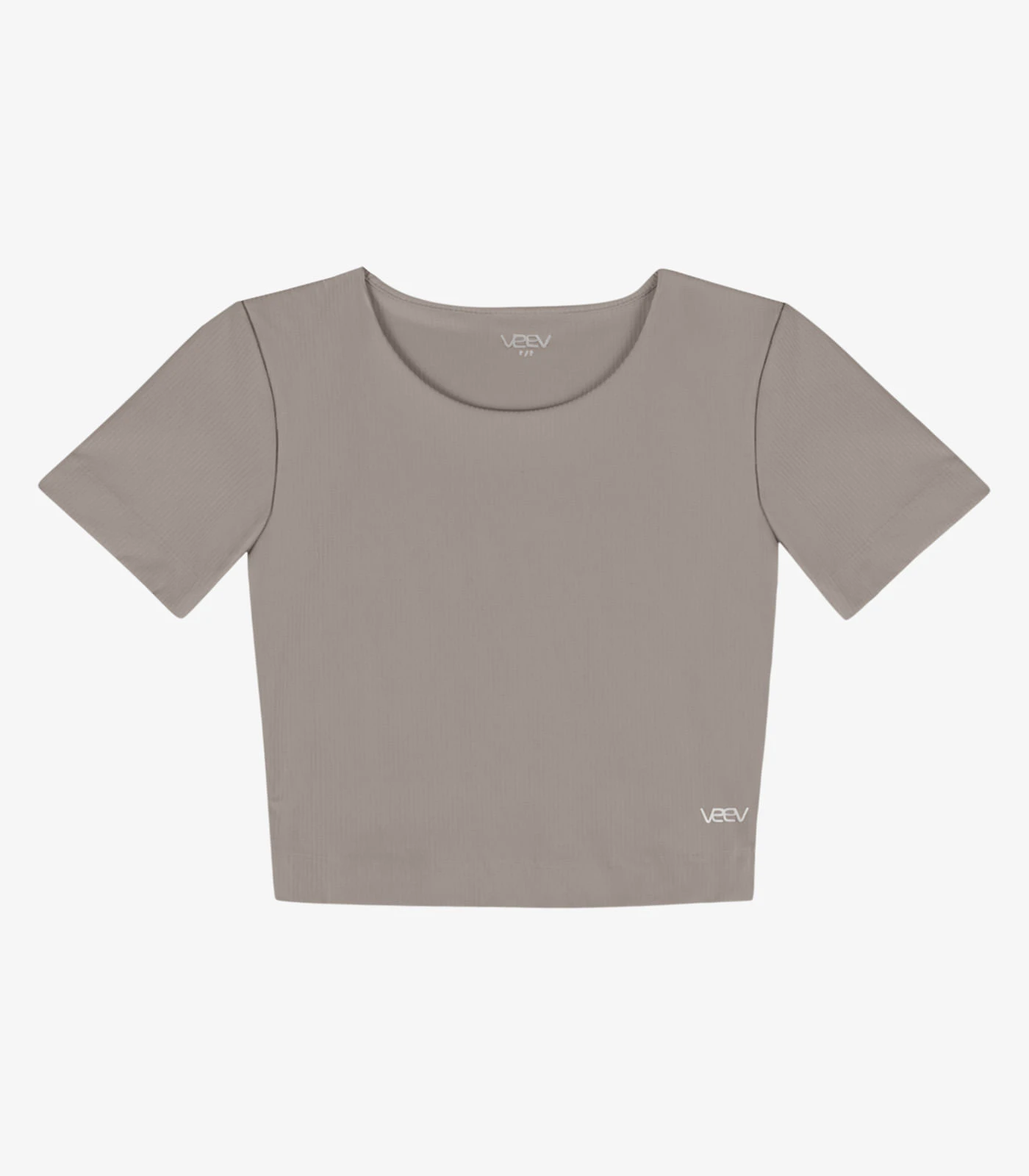 Blusa Justa Feminina Canelado de Poliamida Veev Marrom