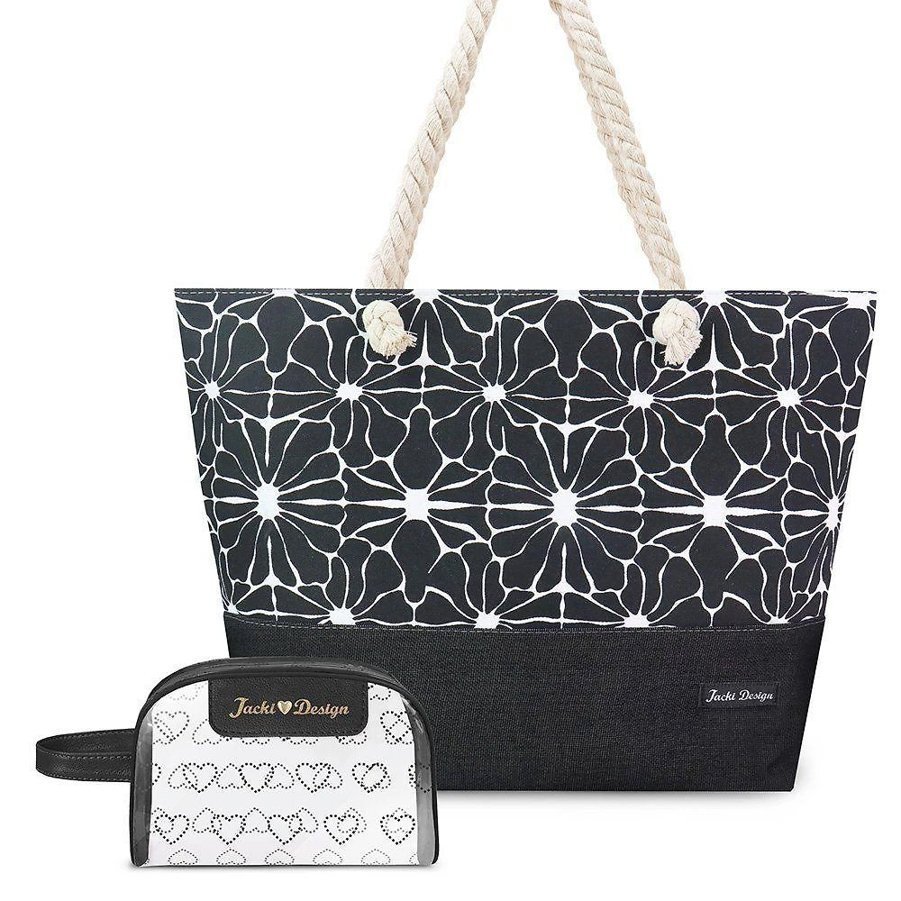 Kit Bolsa De Praia + Necessaire Preto