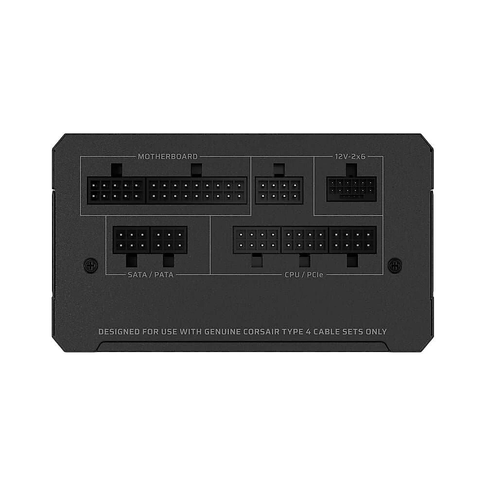 Fonte CORSAIR RM1000e, 1000W, Platinum, Full Modular ATX 3.1 e PCIe 5.1, Eficiência Cybenetics Gold, Baixo ruído, Preto - CP-9020297-BR