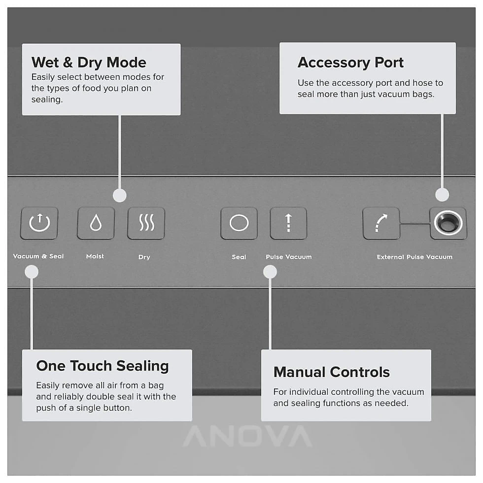 Anova Culinary Sous Vide Precision Cooker Pro, 1200 Watts, Black and Silver Precision Vacuum Sealer Pro, Includes 1...