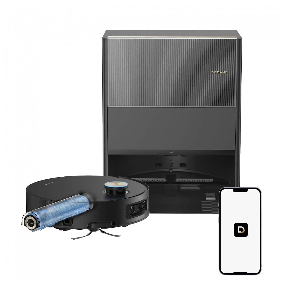 Robô Aspirador e Esfregão Dreame Aqua10 Ultra 30.000Pa com Dock Auto-Limpeza e Sensor Roller Mop Estendido Preto