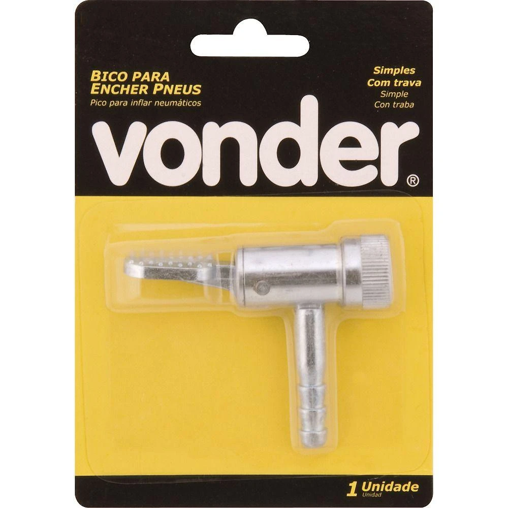 Bico pneu zincado espiga 5/16'' presilha vonder