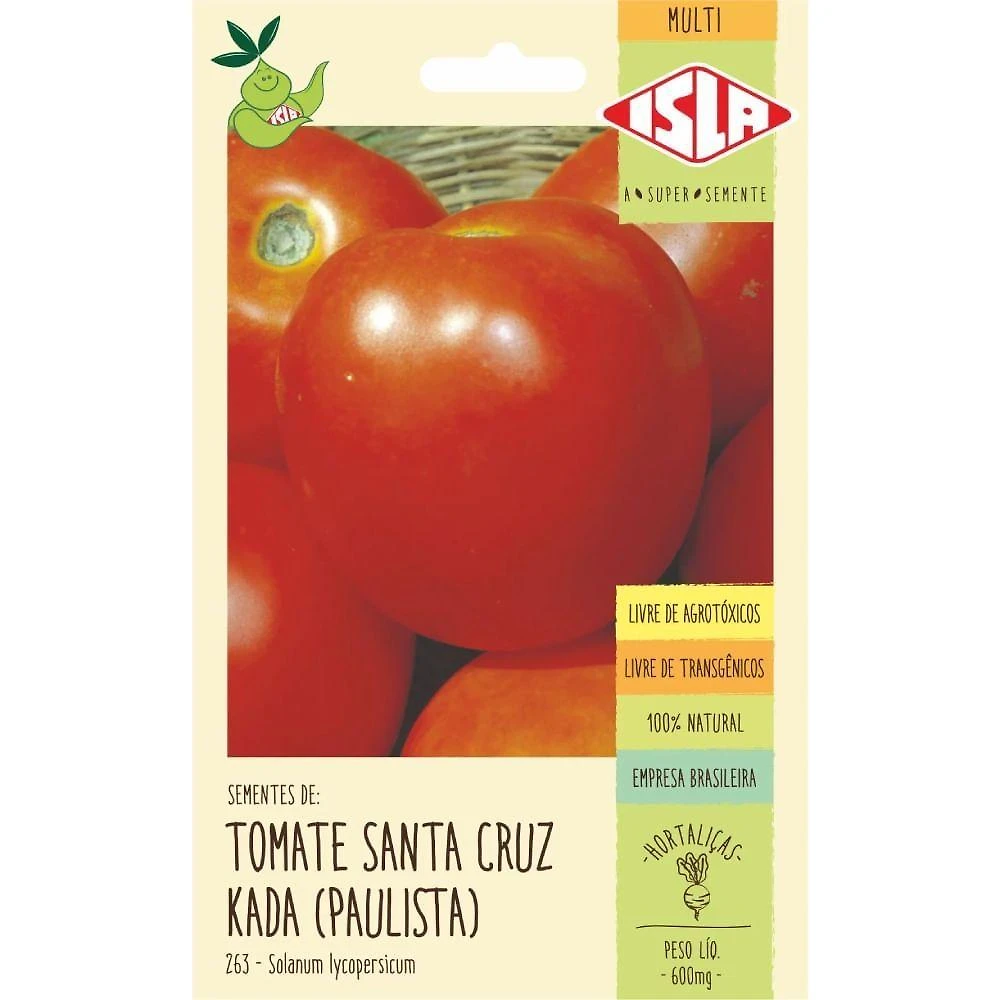Semente de Tomate 26321 Frutos Firmes Crescimento Indeterminado Vermelho Isla 5CM