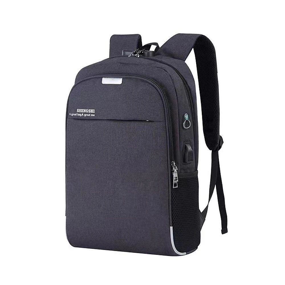 Mochila Notebook Anti Furto E Anti-roupo Com Cadeado E Entrada Fone De Ouvido E Usb Preto