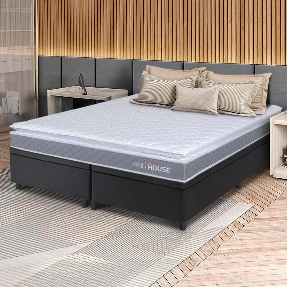 Cama Box Baú Durban Espuma D28 Queen 158x198 King House