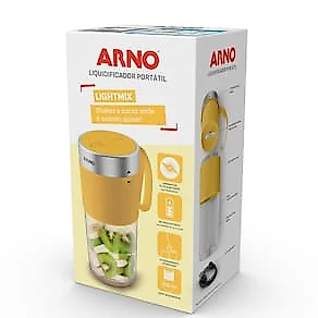 Liquidificador Portátil Arno Lightmix LP00 Amarelo 300ml Recarregável USB-C