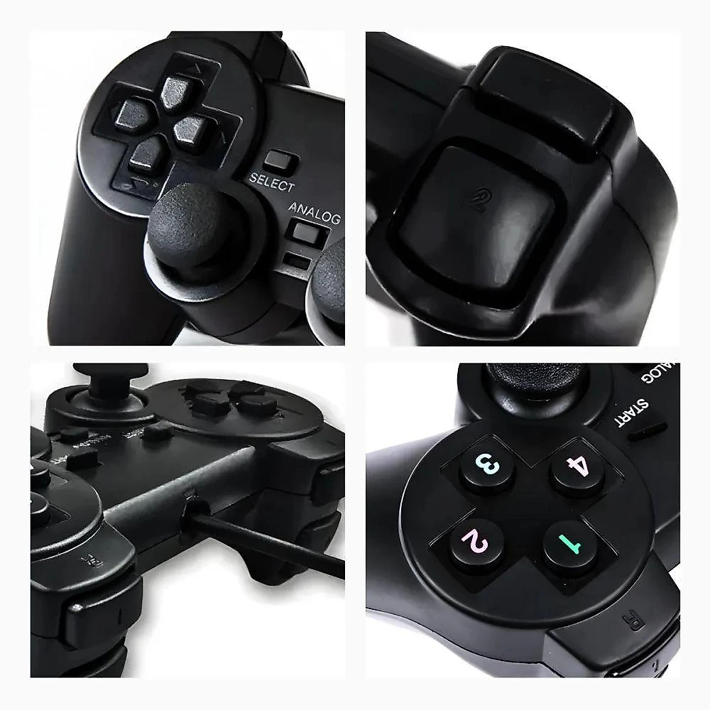 Controle USB para PC Utimix FR-202 Joystick Dualshock Analógico com Vibração Preto