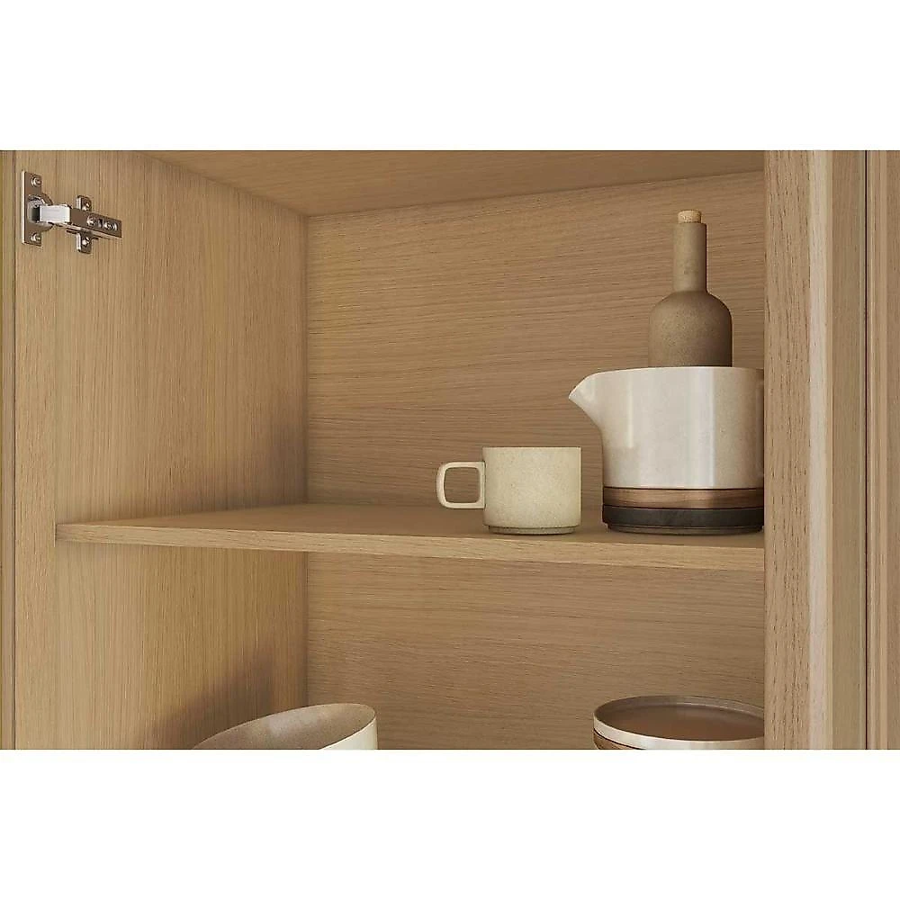 Cozinha Modulada Condessa Paneleiro Condessa Com 4 Portas E 1 Gaveta 70cm Carvalho Cinza