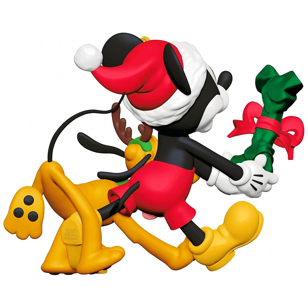 Enfeite Natalino Hallmark Keepsake 2025 Disney Mickey e Amigos Bone-afide Besties, Plástico, 6,4 x 6,4 x 7,6cm