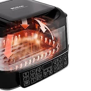 Fritadeira Elétrica Air Fryer Philco PAF12A Barbecue Digital 12L Preta 110V