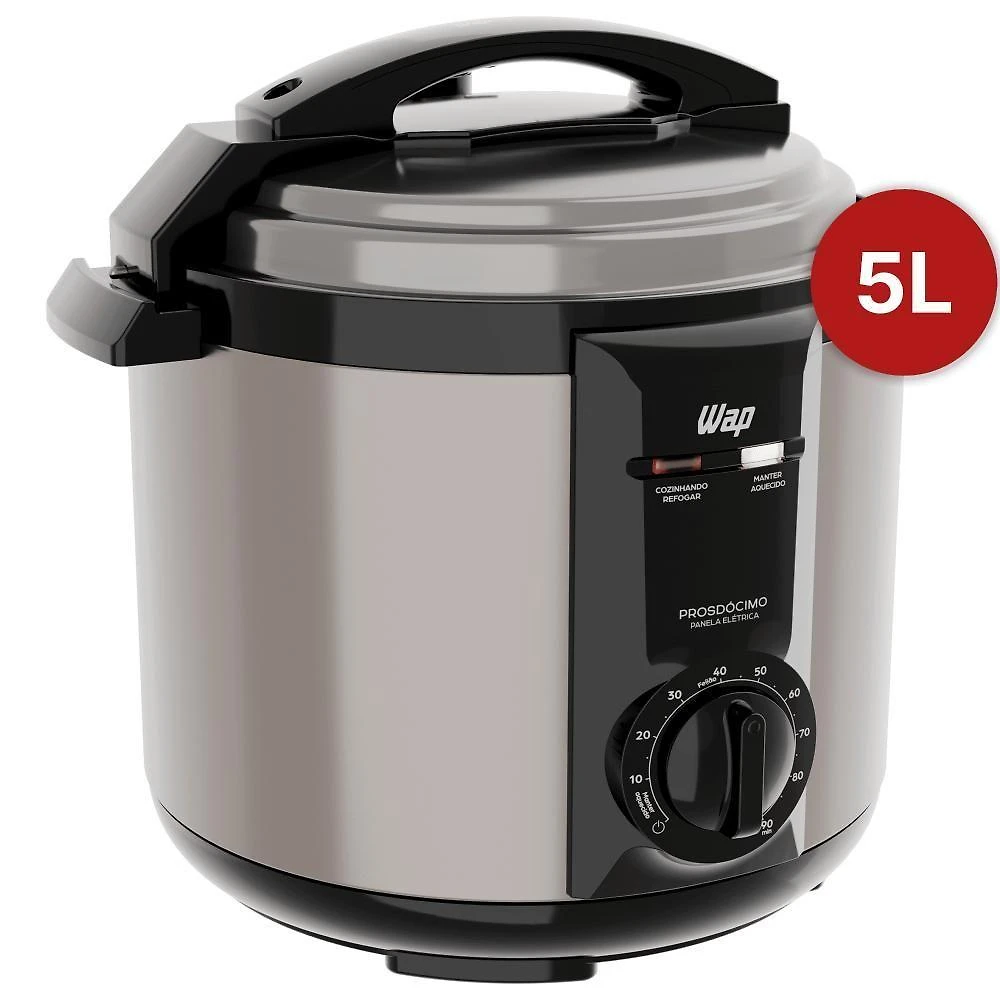 Panela de Pressão Elétrica de Pressão WAP WPPE2 5L 900W Inox 220V