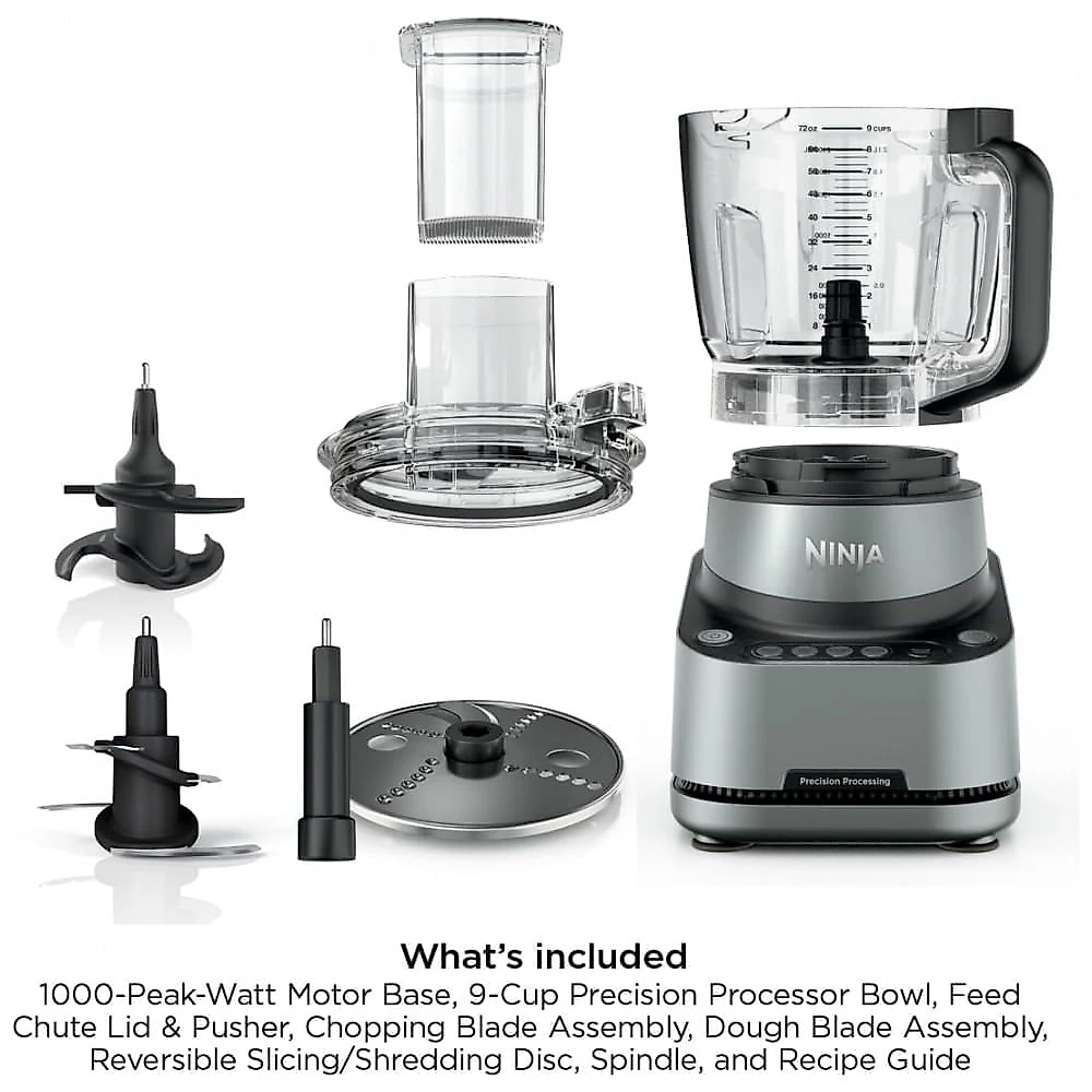 Processador de Alimentos Ninja BZ601 Prata 9 Xícaras 1000W 120V