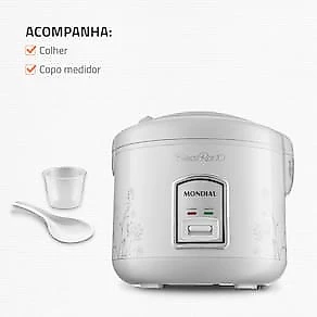 Panela Elétrica de Arroz Mondial Bianca Rice PE-10 10 Xícaras - Branca 110V