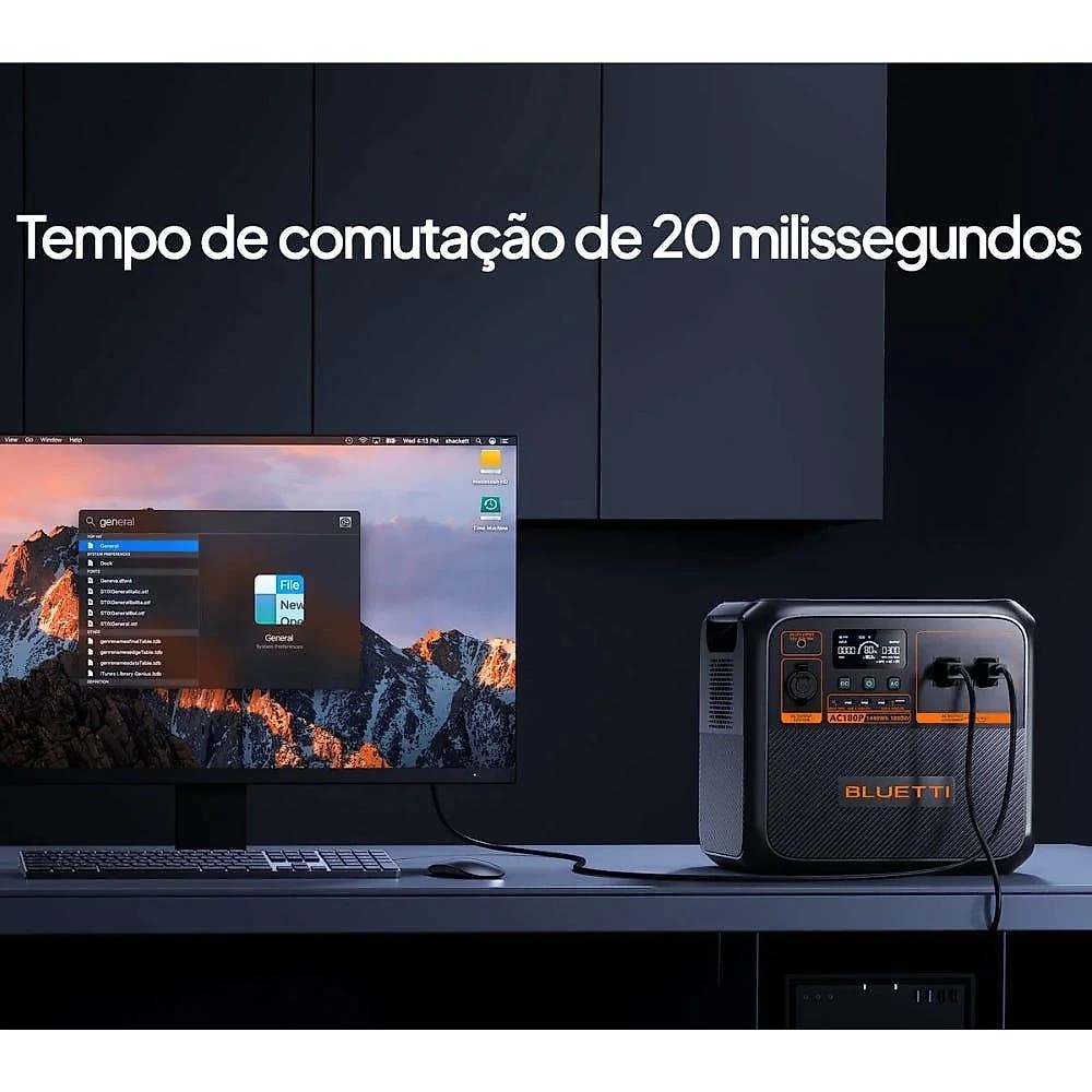 Estação Armazenamento de Energia Portátil 1.800W 1.440Wh AC180P BLUETTI 110V