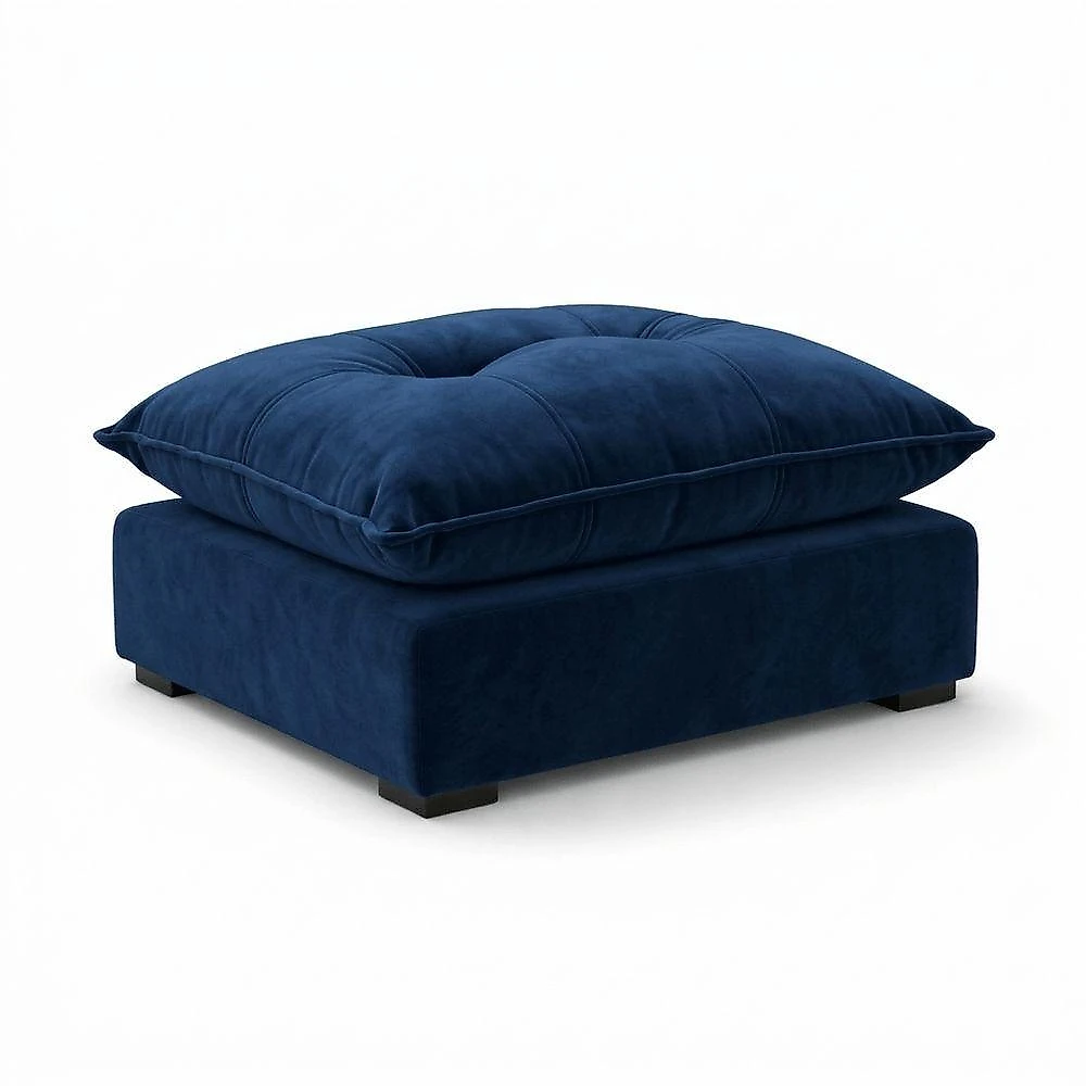 Cama Puff para Pet Black House Decor para Cachorro e Gato Suede Azul 55cm X 40cm X 20cm webcontinental-7900013210713