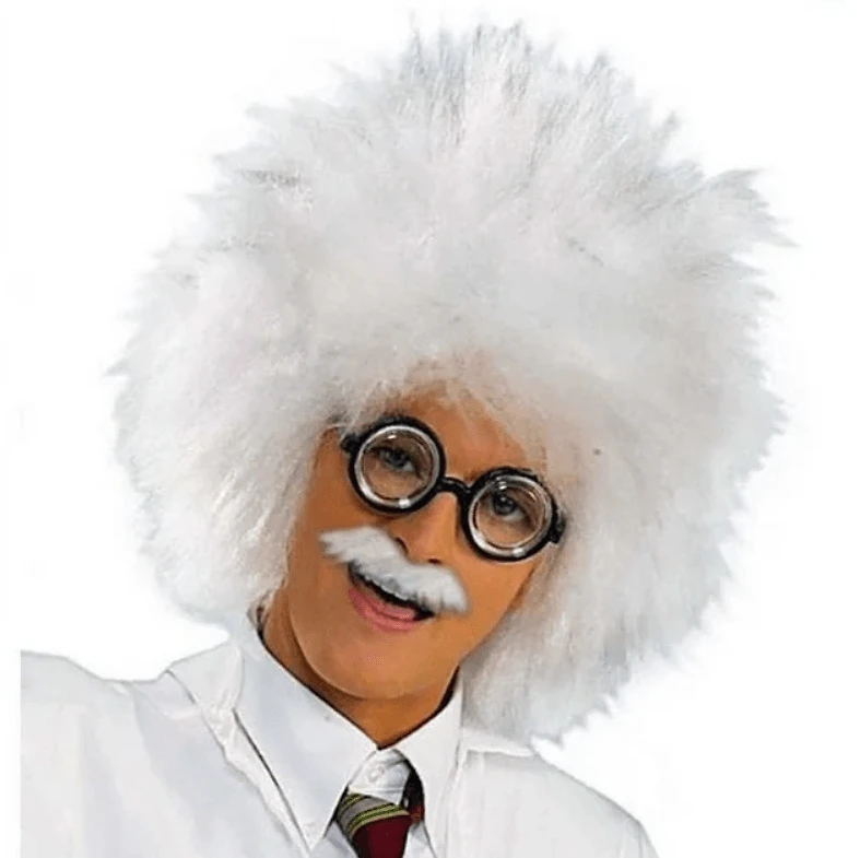Peruca Cientista Maluco Cosplay Abrakadabra