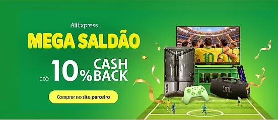 ALIEXPRESS com até 10% de cashback 