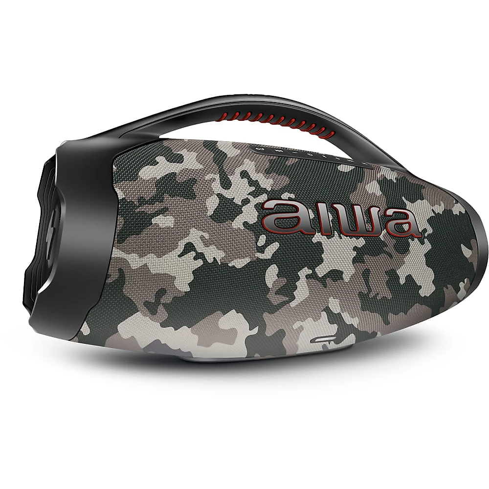 Miniatura Caixa de Som Boombox Plus AIWA BBS-01-BG 200W BT 30H IP66 USB Cinza BOOMBOX AWS-BBS-01-BG BIVOLT