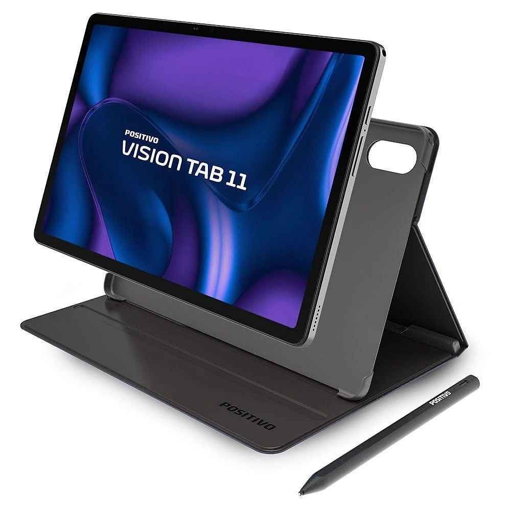 Tablet Positivo Vision TAB 11 Com Capa E Caneta 4GB RAM 128GB 4G Tela 11” Full HD Octa-core Preto
