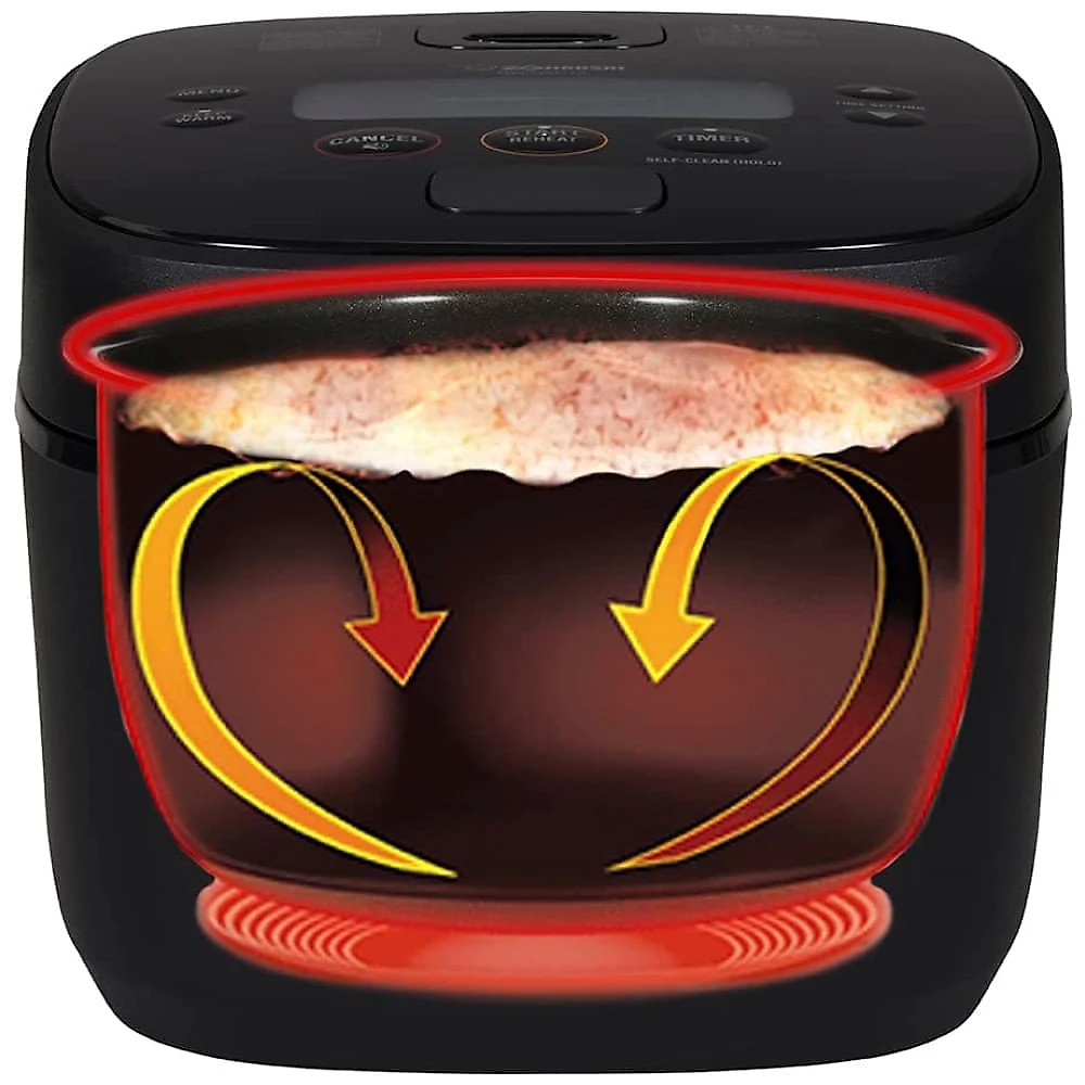 Panela de Arroz Zojirushi NW-QAC10 5,5 Xícaras de Capacidade, Fogão de Indução e Aquecedor com Panela Personalizada, Revestimento Antiaderente Duplo.