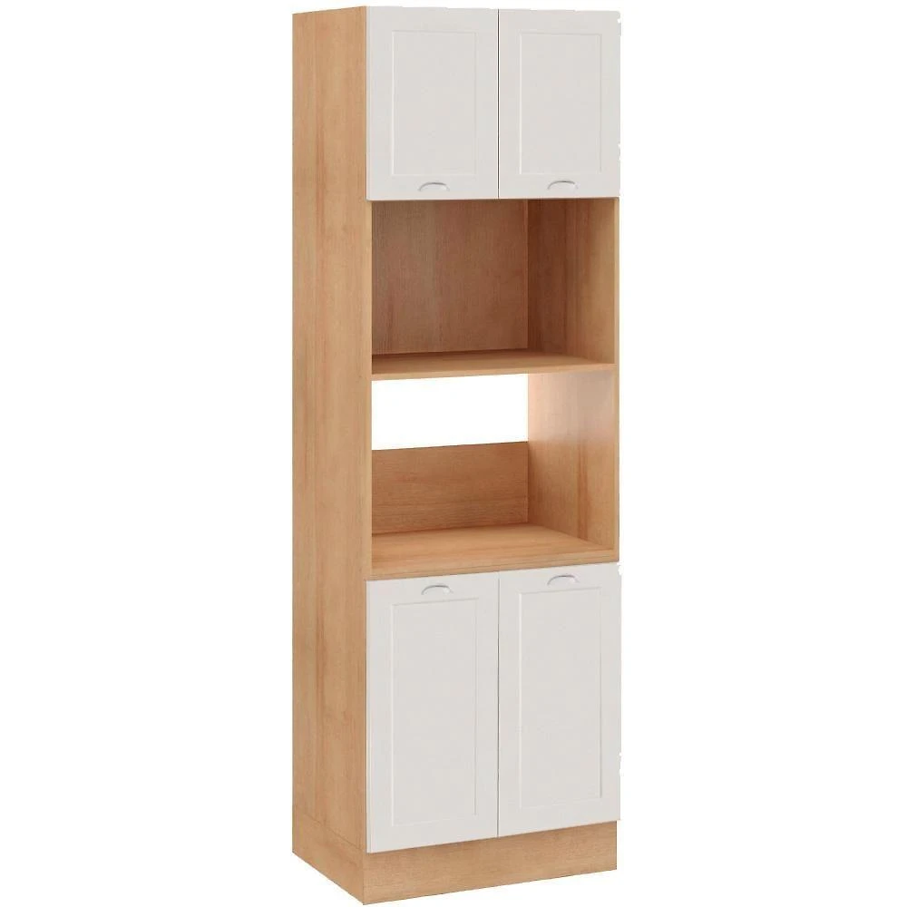 Paneleiro Torre Quente 4 Portas 218 Cm Cd384 Branco Dtall Branco
