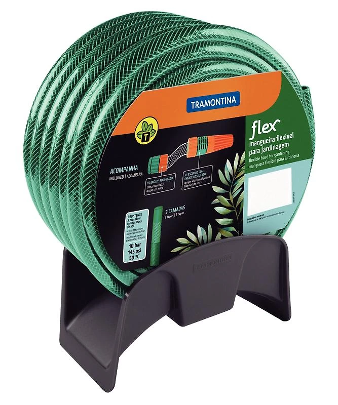 Mangueira Flexível Verde 25M Com Acessórios Tramontina