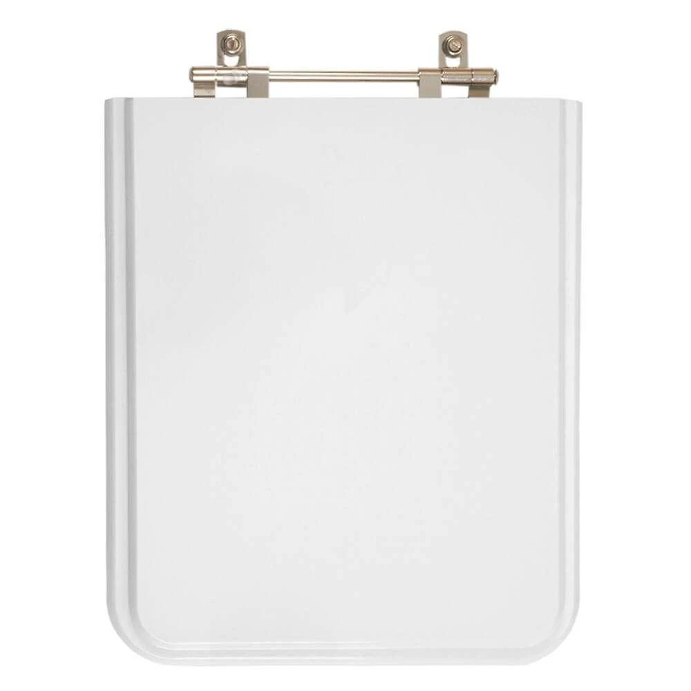 Assento Sanitário Square Quadrado MDF Convencional Branco Pontto Lavabo
