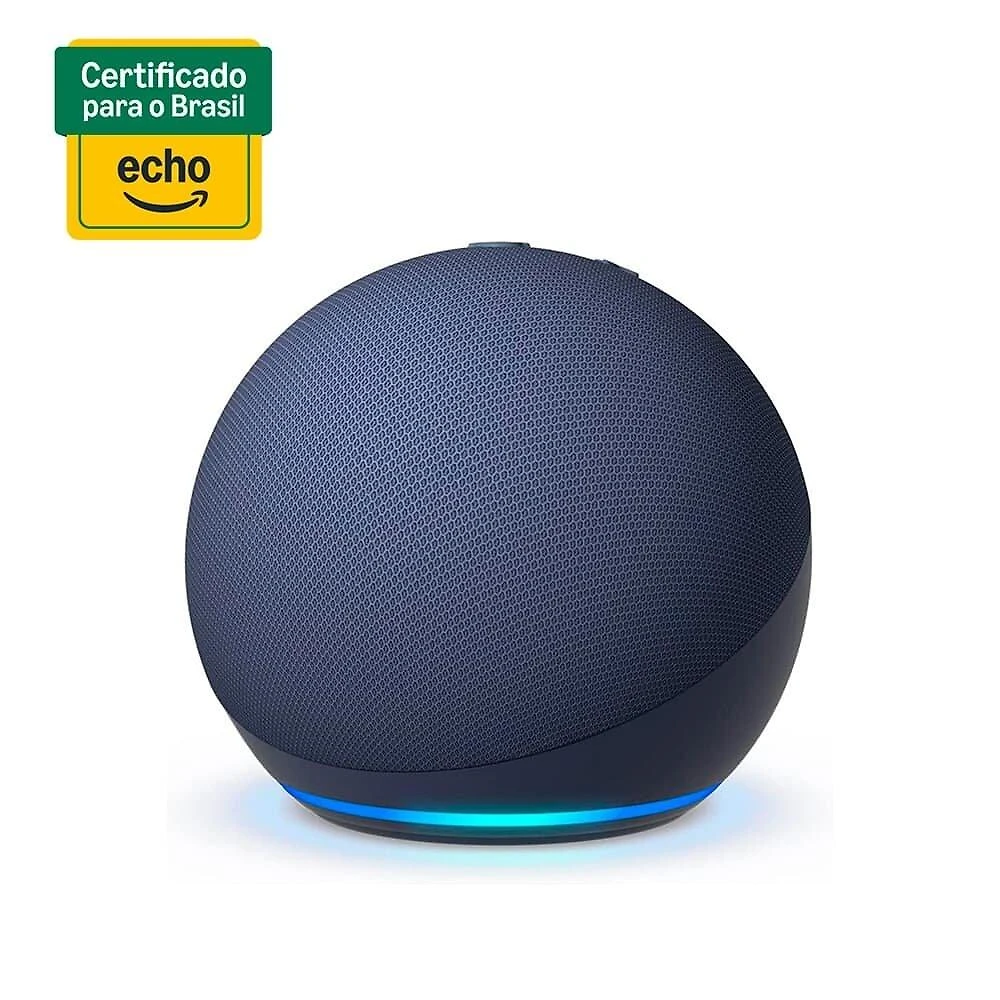 Miniatura Echo Dot 5ª geração Amazon, com Alexa, Smart Speaker, Azul - B09B8QFYZ2