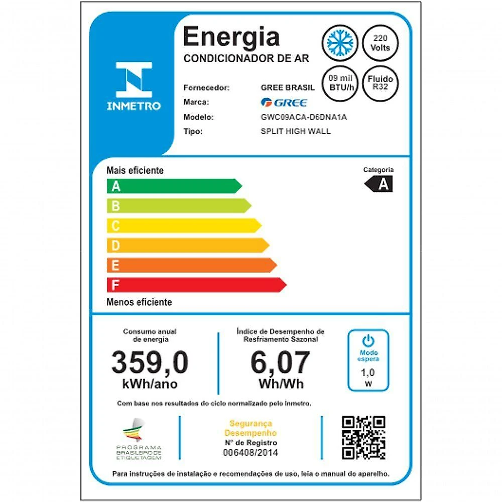 Ar Condicionado Split Hi Wall Gree G-diamond Auto Inverter 9.000 Btus Frio 220V R-32