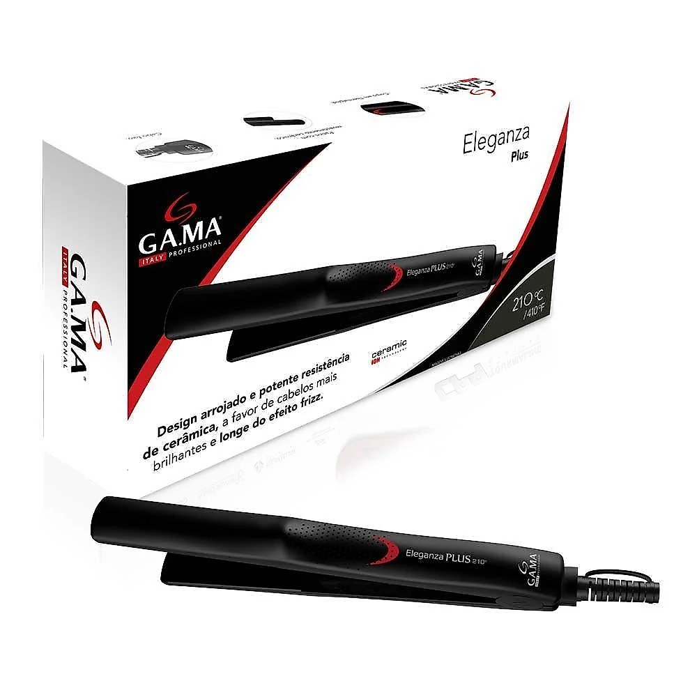 Chapinha Gama Eleganza Plus Ceramic Íon Preto Bivolt