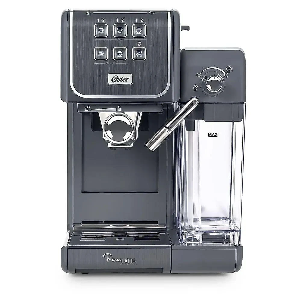 Cafeteira Expresso Oster Primalatte Touch com Moedor Precision 18 Níveis Cinza 110V