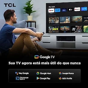 Smart TV TCL 65 Polegadas 65C6K QD-Mini LED 4K UHD Google TV 144Hz HDR10+