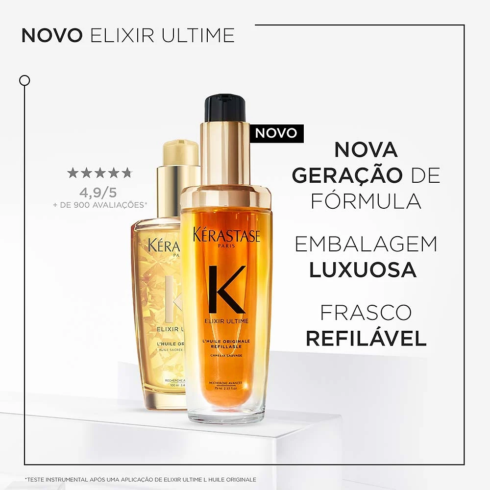 Miniatura Refil Óleo Capilar Kérastase Elixir Ultime L'huile Originale 75 ml