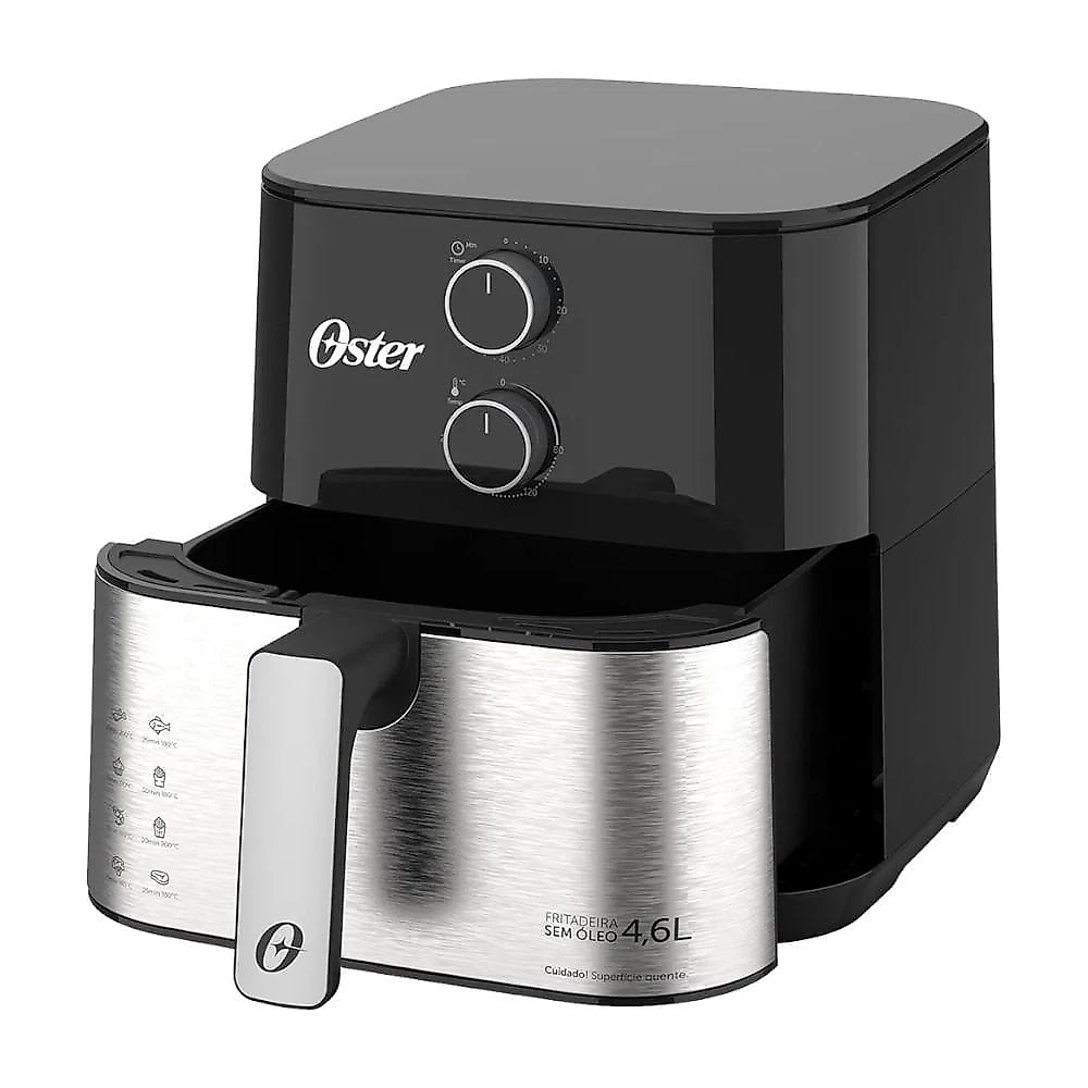 Fritadeira Air Fryer Oster 4,6L Inox Compact 1500W OFRT520 127V