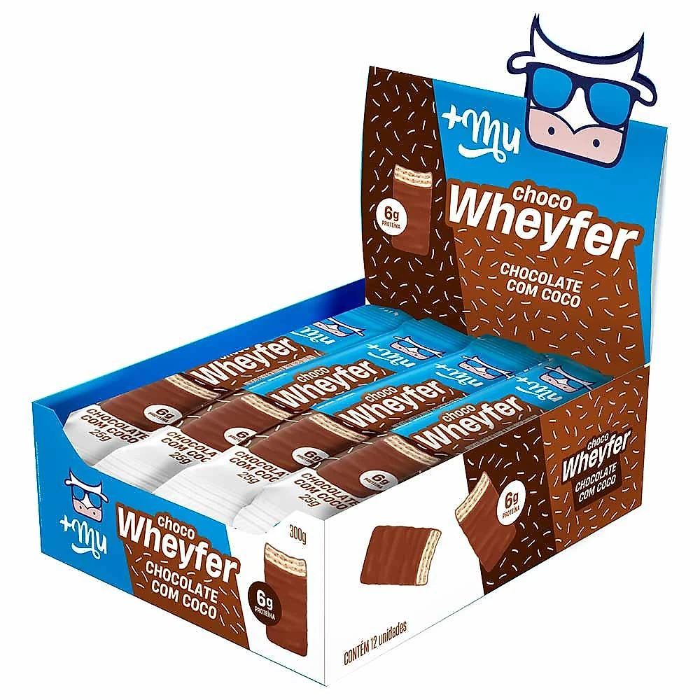 Chocowheyfer mais mu chocolate com coco 12un